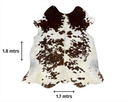  COWHIDE RUG BROWN & WHITE small (rug pictured sent) Free Delivery!