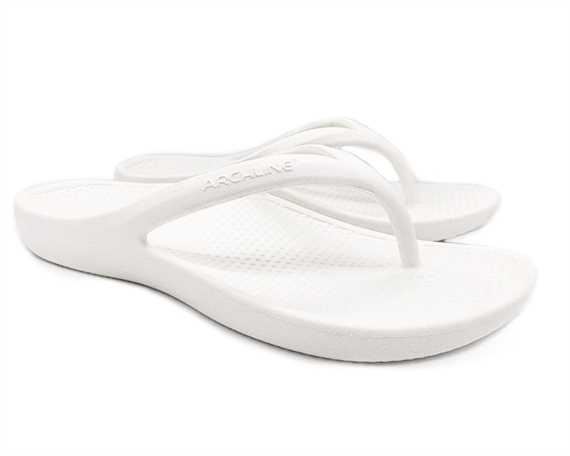 Archline Rebound Orthotic Thongs Size 43 White