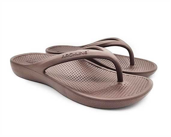 Archline Rebound Orthotic Thongs Size 46 Brown