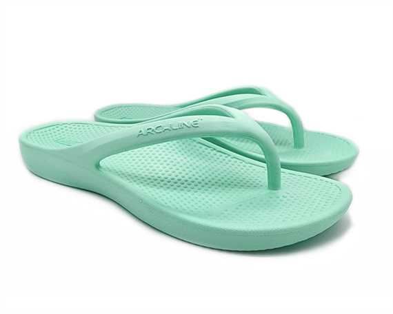 Archline Rebound Orthotic Thongs Size 40 Mint Green