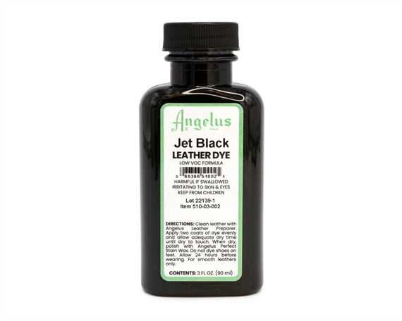 ANGELUS LOW VOC LEATHER DYE JET BLACK #002 88.72ML