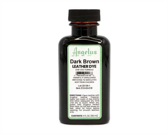 ANGELUS LOW VOC LEATHER DYE DARK BROWN #018 88.72ML