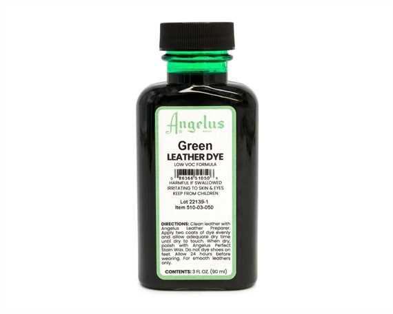 ANGELUS LOW VOC LEATHER DYE GREEN #050 88.72ML