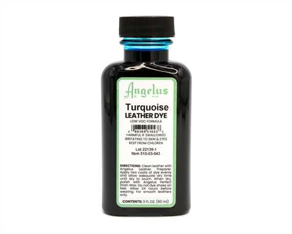 ANGELUS LOW VOC LEATHER DYE TURQUOISE #043 88.72ML