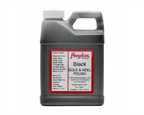 ANGELUS SOLE AND HEEL BLACK #001 1 PINT/473ML