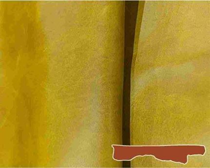 HALF BELLY VEG LEATHER PONTE WAX YELLOW COLOUR 1.2/1.4MM FROM TUSCANY ITALIAN