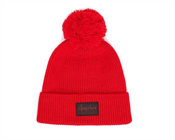 ANGELUS BEANIE RED POM KNIT (One size fits most) 