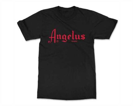 ANGELUS T-SHIRT BLACK/RED w/ Rear Logo LARGE