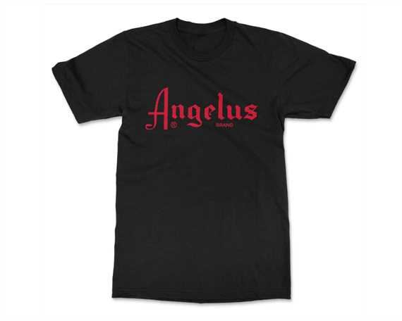 ANGELUS T-SHIRT BLACK/RED w/ Rear Logo LARGE