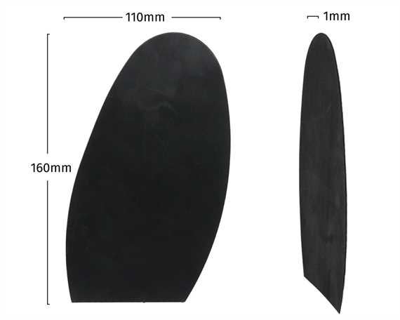 SUPERTAP REFLEX PROTECTIVE HALF SOLE SMOOTH MEDIUM BLACK (PAIR)