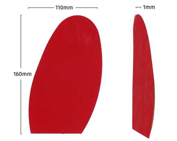 SUPERTAP REFLEX PROTECTIVE HALF SOLE SMOOTH MEDIUM RED (PAIR)