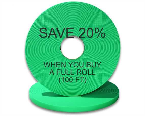 BioThane« BETA« SUPER HEAVY (1") 25MM FLURO GREEN GN528 (PER L/FT)