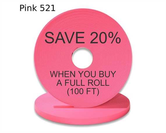 BioThane« BETA« SUPER HEAVY (1 1/2") 38MM FLURO PINK PK521 (PER L/FT)