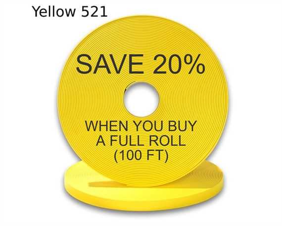 BioThane® BETA® SUPER HEAVY (5/8") 16MM  YELLOW YE521 (PER L/FT)