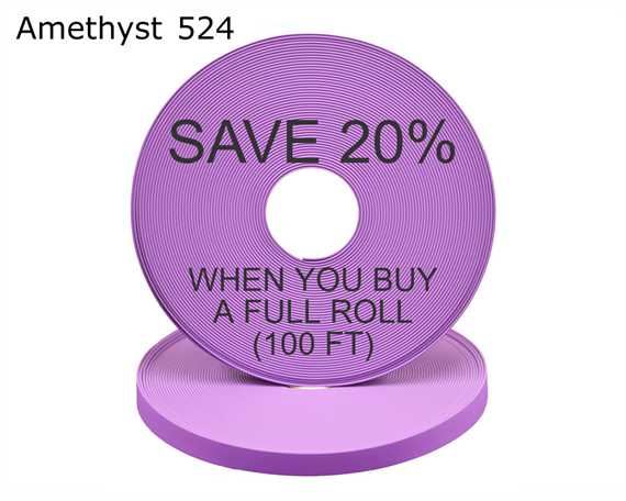 BioThane« BETA« STANDARD (3/4") 19MM AMETHYST PU524 (PER L/FT)