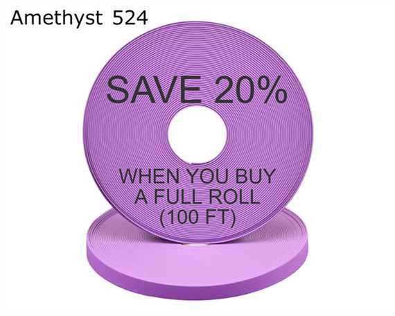 BioThane® BETA® STANDARD (1 1/2") 38MM AMETHYST PU524 (PER L/FT)