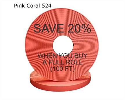 BioThane® BETA® STANDARD (1/2") 13MM CORAL PINK PC524 (PER L/FT)