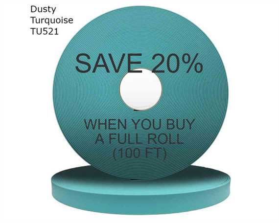 BioThane« BETA« STANDARD (1") 25MM DUSTY TURQUOISE TU521 (PER L/FT)