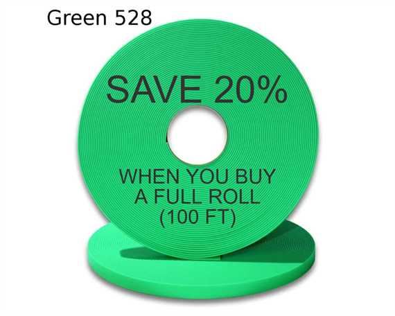 BioThane« BETA« STANDARD (1") 25MM FLURO GREEN GN528 (PER L/FT)