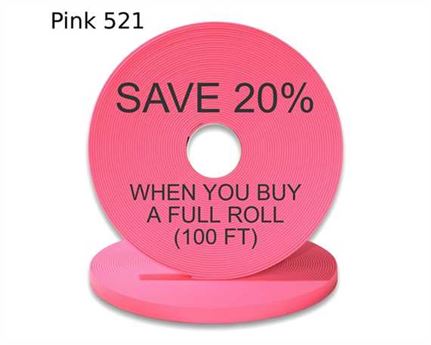BioThane« BETA« STANDARD (5/8") 16MM FLURO PINK PK521 (PER L/FT)
