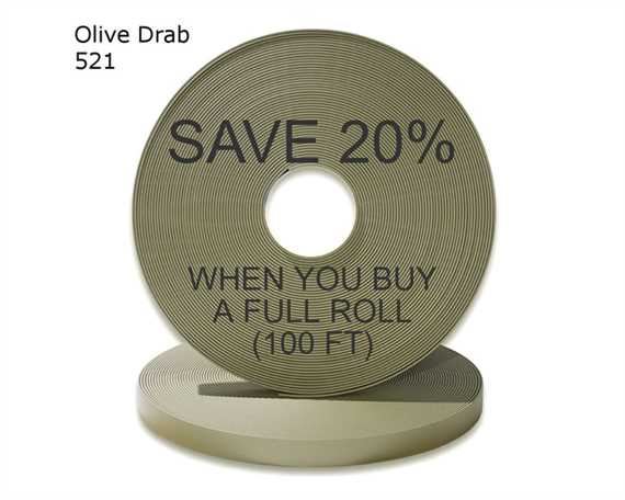 BioThane® BETA® STANDARD (1/2") 13MM OLIVE DRAB OD521 (PER L/FT)