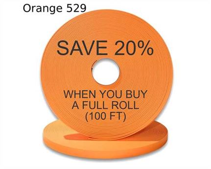 BioThane® BETA® STANDARD (1/2") 13MM PASTEL ORANGE OR529 (PER L/FT)
