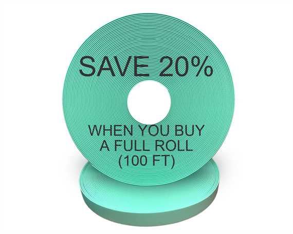 BioThane« BETA« STANDARD (1") 25MM SEA FOAM GREEN GN52K (PER L/FT)