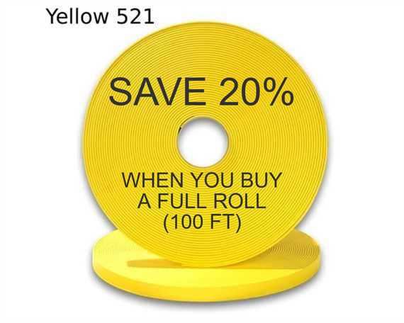 BioThane® BETA® STANDARD (1 1/2") 38MM YELLOW YE521 (PER L/FT)
