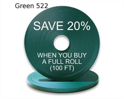 BioThane BETA SUPER HEAVY (3/4") 19MM GREEN GN522 (PER L/FT)