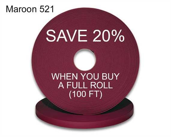 BioThane® BETA® SUPER HEAVY (1") 25MM MAROON WN521 (PER L/FT)