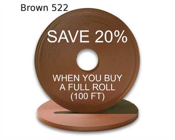 BioThane® BETA® SUPER HEAVY (1") 25MM MILK CHOCOLATE BR522 (PER L/FT)