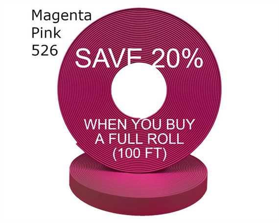 BioThane® BETA® STANDARD (1/2") 13MM MAGENTA PINK PK526 (PER L/FT)