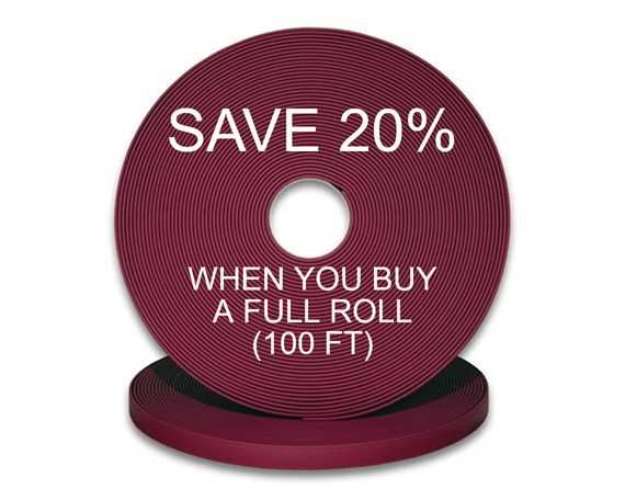 BioThane« BETA« STANDARD (1") 25MM MAROON WN521 (PER L/FT)