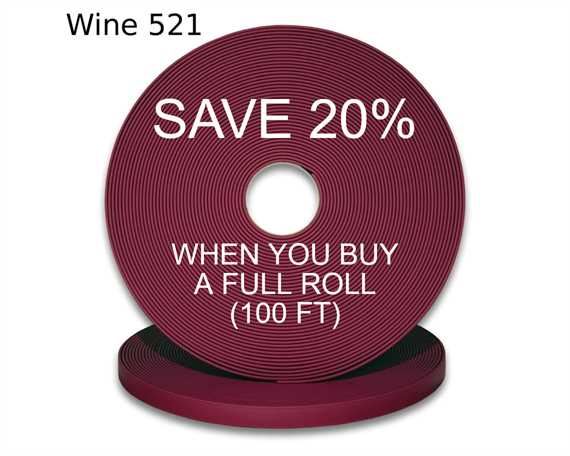 BioThane« BETA« STANDARD (3/4") 19MM MAROON WN521 (PER L/FT)