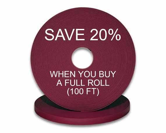 BioThane® BETA® STANDARD (1 1/2") 38MM MAROON WN521 (PER L/FT)