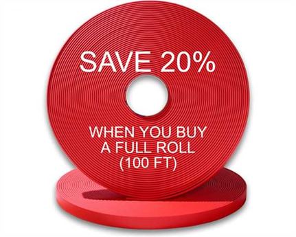 BioThane« BETA« STANDARD (1") 25MM RED RD522 (PER L/FT)