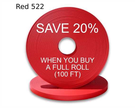 BioThane« BETA« STANDARD (3/4") 19MM RED RD522 (PER L/FT)