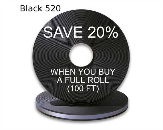 BioThane« BETA« REFLECTIVE (1") 25MM BLACK BL520 (PER L/FT)