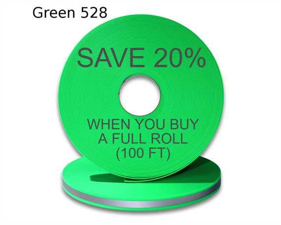 BioThane® BETA® REFLECTIVE (3/4") 19MM FLURO GREEN GN528 (PER L/FT)