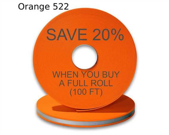 BioThane« BETA« REFLECTIVE  (1") 25MM FLURO ORANGE OR522 (PER L/FT)