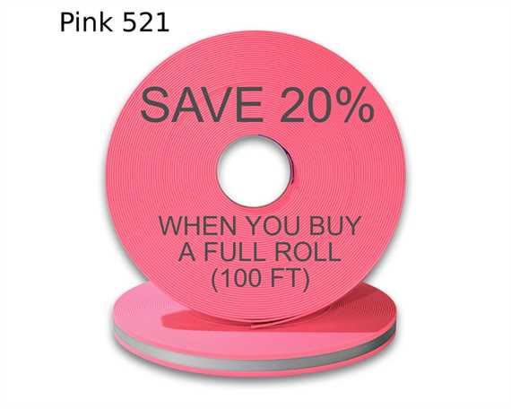 BioThane® BETA® REFLECTIVE (3/4") 19MM FLURO PINK PK521 (PER L/FT)