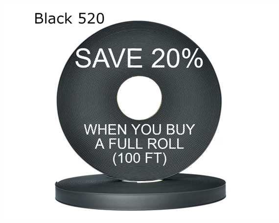 BioThane« BETA« ADJUSTABLE (1") 25MM BLACK BL520 (PER L/FT)