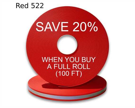 BioThane® BETA® REFLECTIVE (3/4") 19MM RED RD522 (PER L/FT)