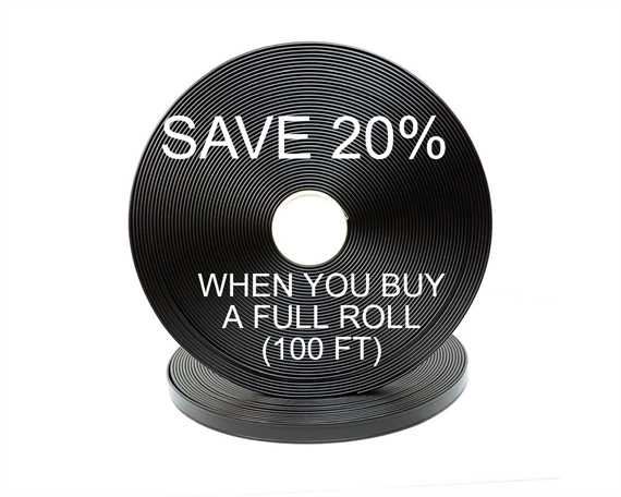 BioThane® BETA® SUPER HEAVY TWO GROOVE (3/4") 19MM BLACK BL580 (PER L/FT)