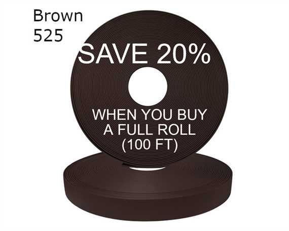 BioThane® LEATHER WEIGHT (1 1/4") 32MM BROWN BR525 (PER L/FT)