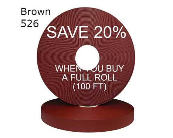 BioThane® LEATHER WEIGHT (1 1/2") 38MM BURGUNDY BR526 (PER L/FT)