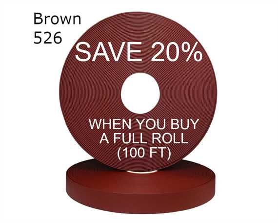 BioThane® LEATHER WEIGHT (1 1/4") 32MM BURGUNDY BR526 (PER L/FT)