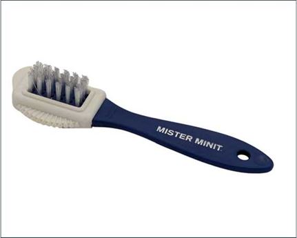 MINIT SUEDE/NUBUCK BRUSH BLUE PLASTIC HANDLE