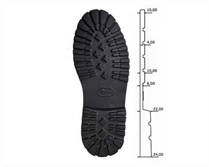 VIBRAM BETULLA #4303 FULL SOLE SIZE LIGHT WEIGHT COMMANDO SIZE 42-44 BLACK 
