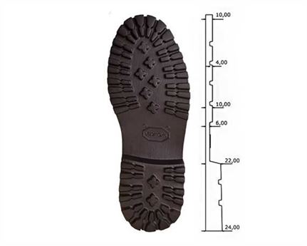 VIBRAM BETULLA #4303 FULL SOLE SIZE LIGHT WEIGHT COMMANDO SIZE 45-47 BROWN